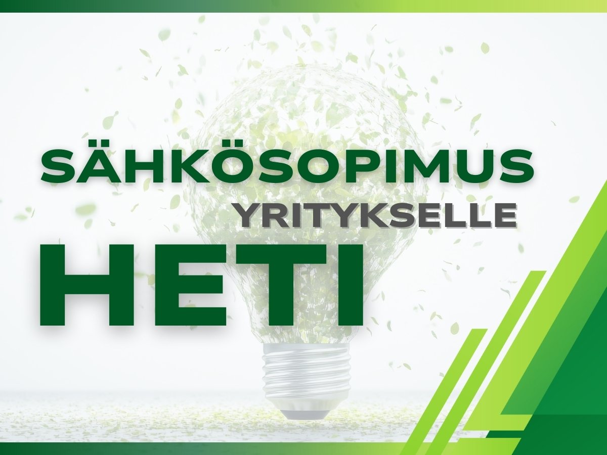 Sähkösopimus yritykselle heti – autamme nopeasti